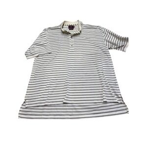 Byron Nelson Eleven Straight Mens Striped Polo Shirt L Short Sleeve Casual